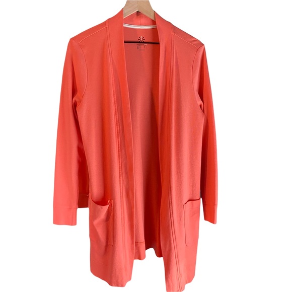 Isaac Mizrahi Sweaters - Isaac Mizrahilive women’s coral long sleeve cardigan size M